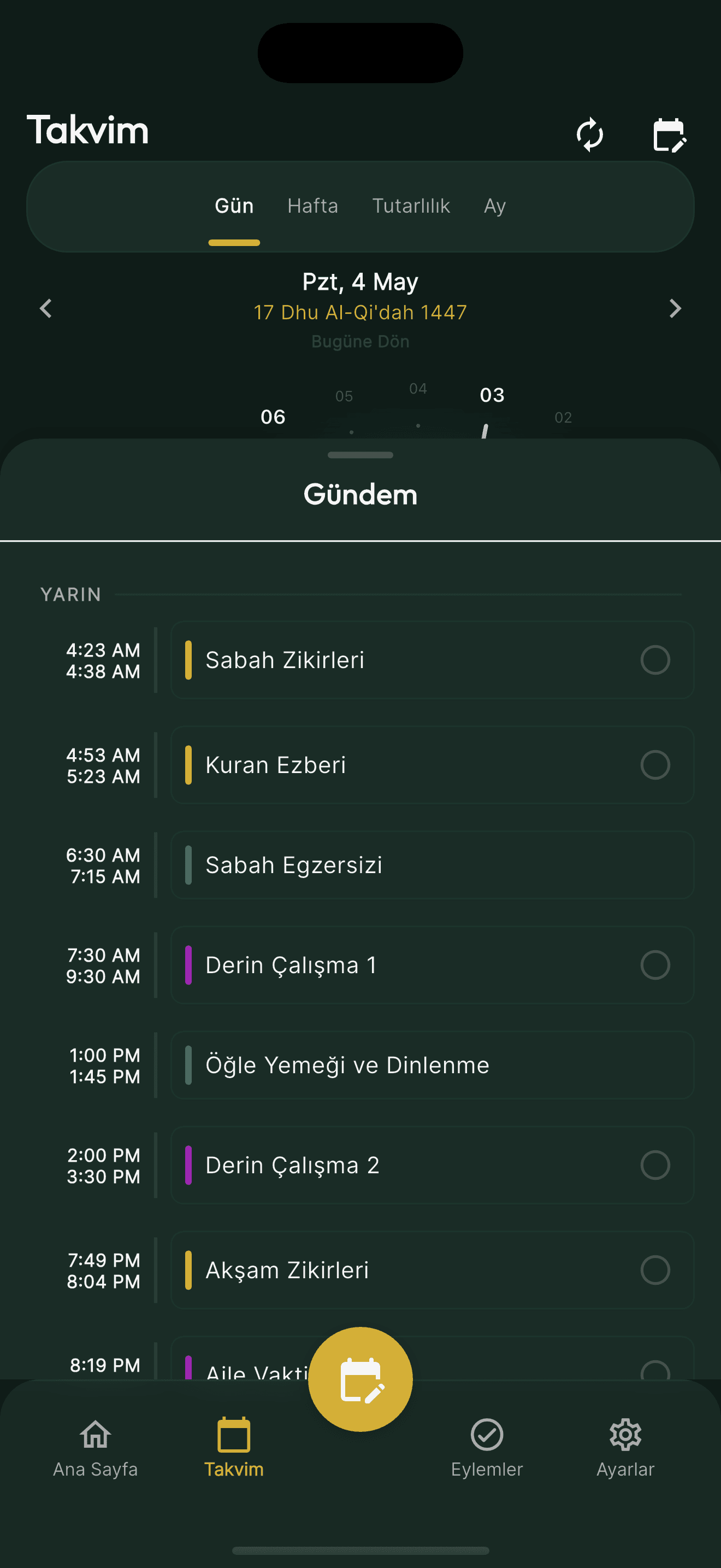 Sadeleştirilmiş, Namaz Odaklı Bir Rutin