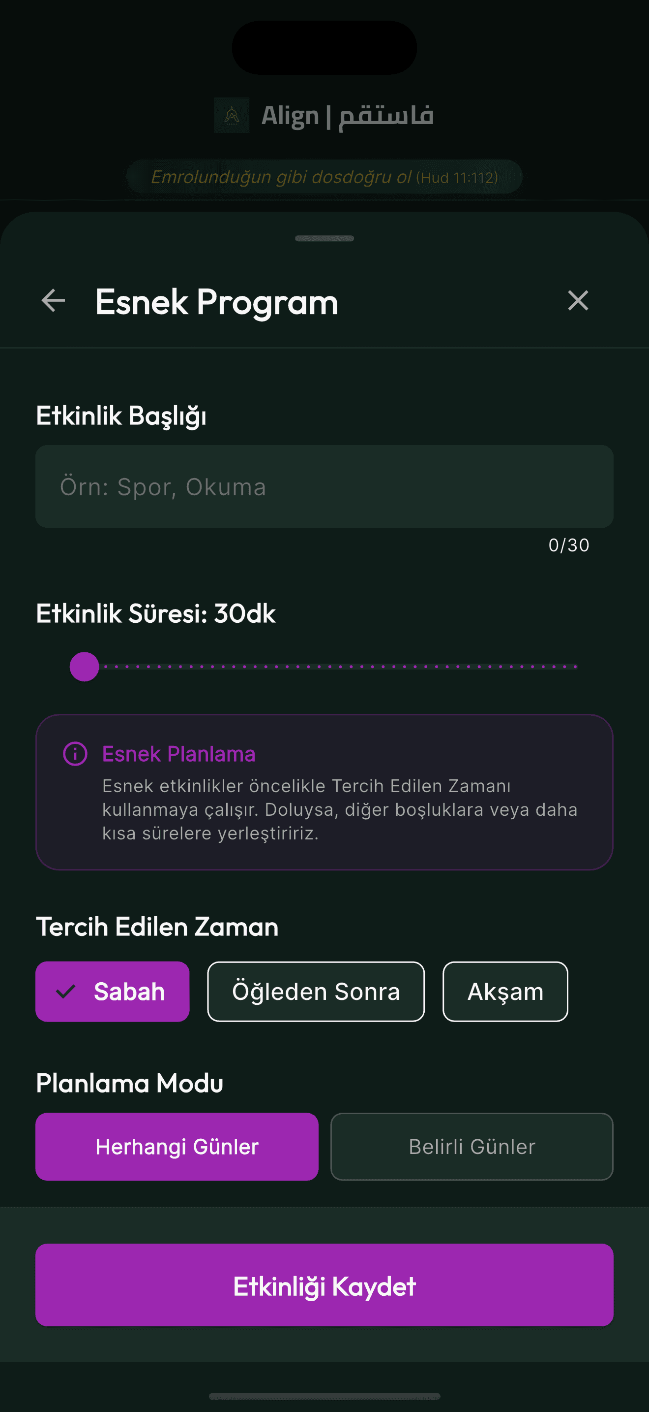 Size Uyum Sağlayan Akıllı Planlama